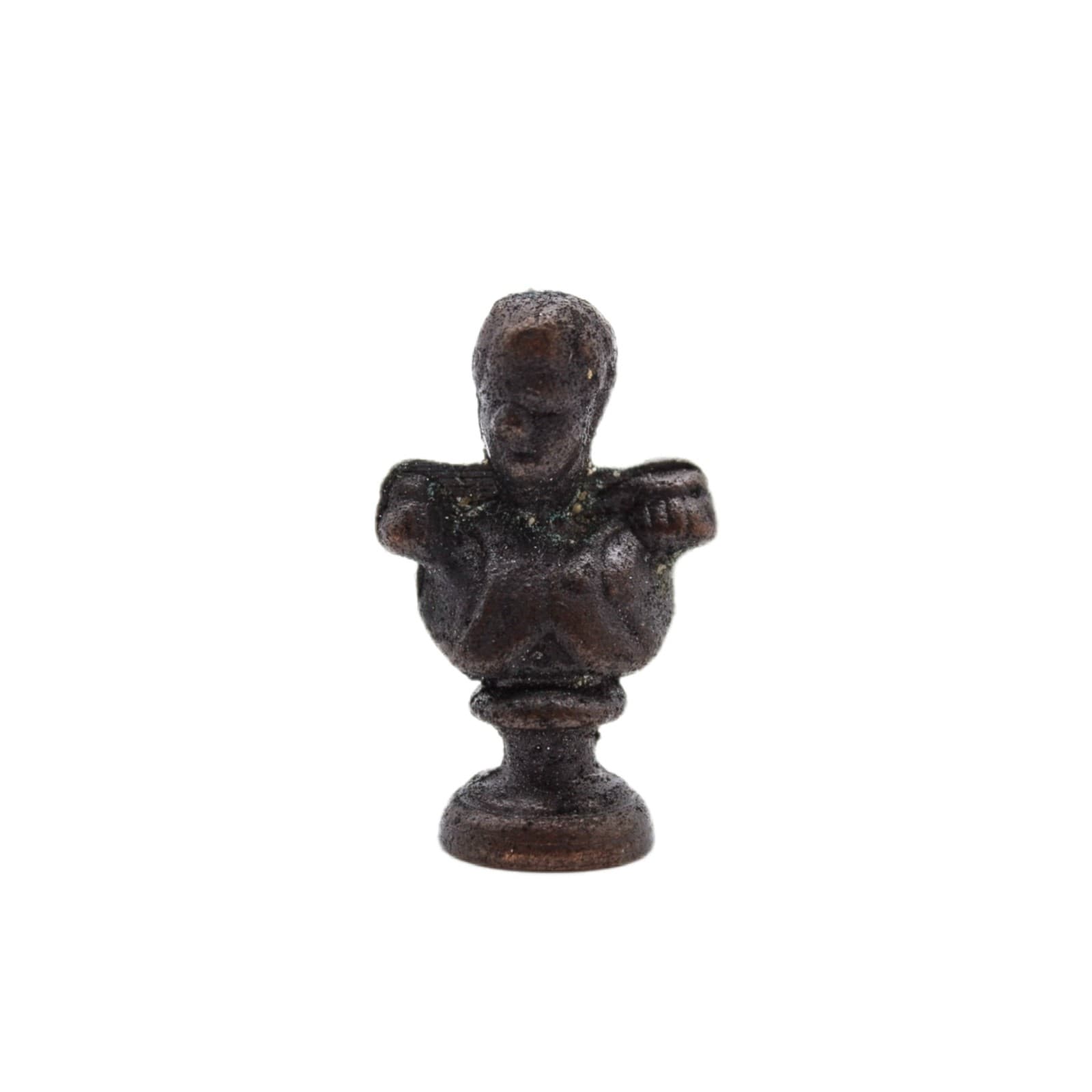 Vintage Miniature Dollhouse Soldier General Cast Metal Bust Accessory 1:12