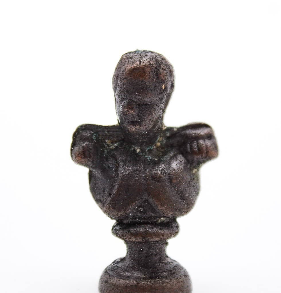 Vintage Miniature Dollhouse Soldier General Cast Metal Bust Accessory 1:12 - Thumbnail 6