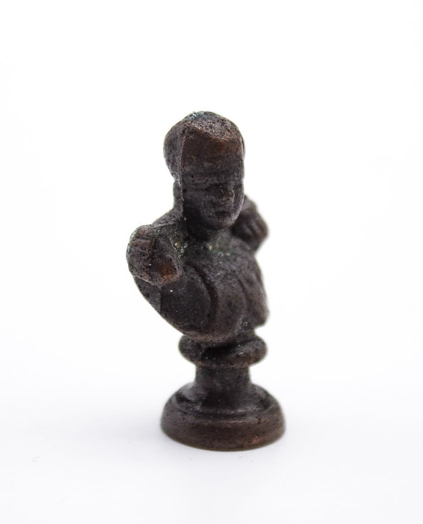Vintage Miniature Dollhouse Soldier General Cast Metal Bust Accessory 1:12 - Thumbnail 5