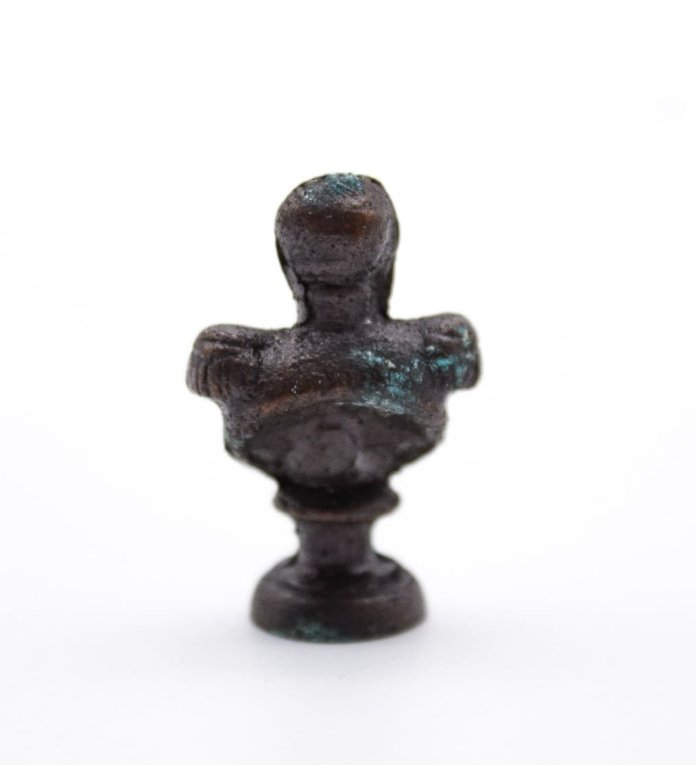 Vintage Miniature Dollhouse Soldier General Cast Metal Bust Accessory 1:12 - Thumbnail 4