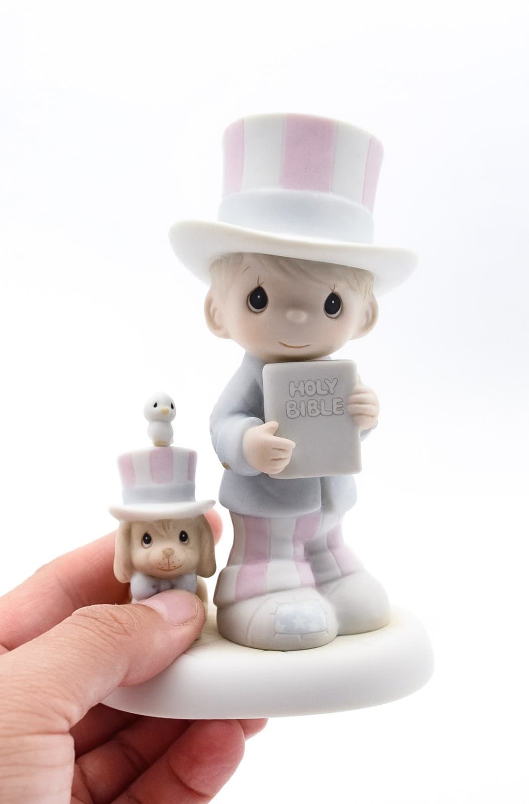 Precious Moments God Bless America Enesco Porcelain Figurine 1986 - Thumbnail 2