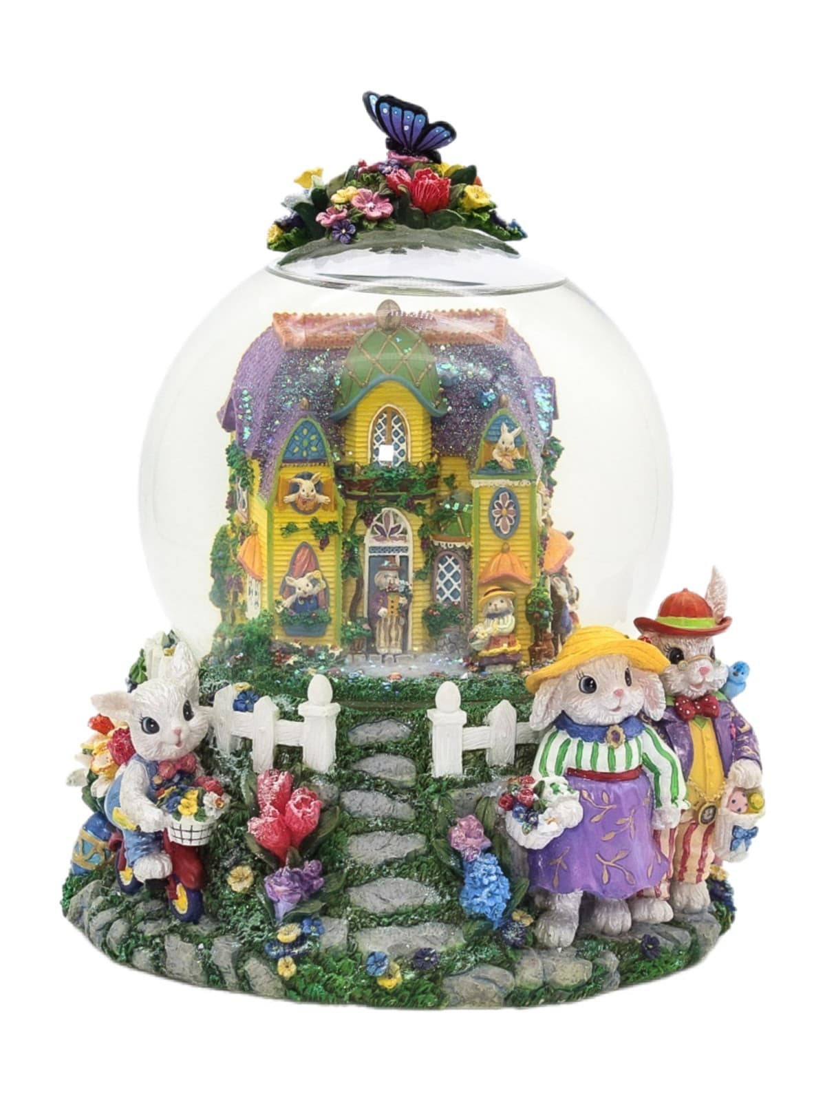 Christopher Radko Dapper Family Glitterglobe Easter Parade Music Blower In Box