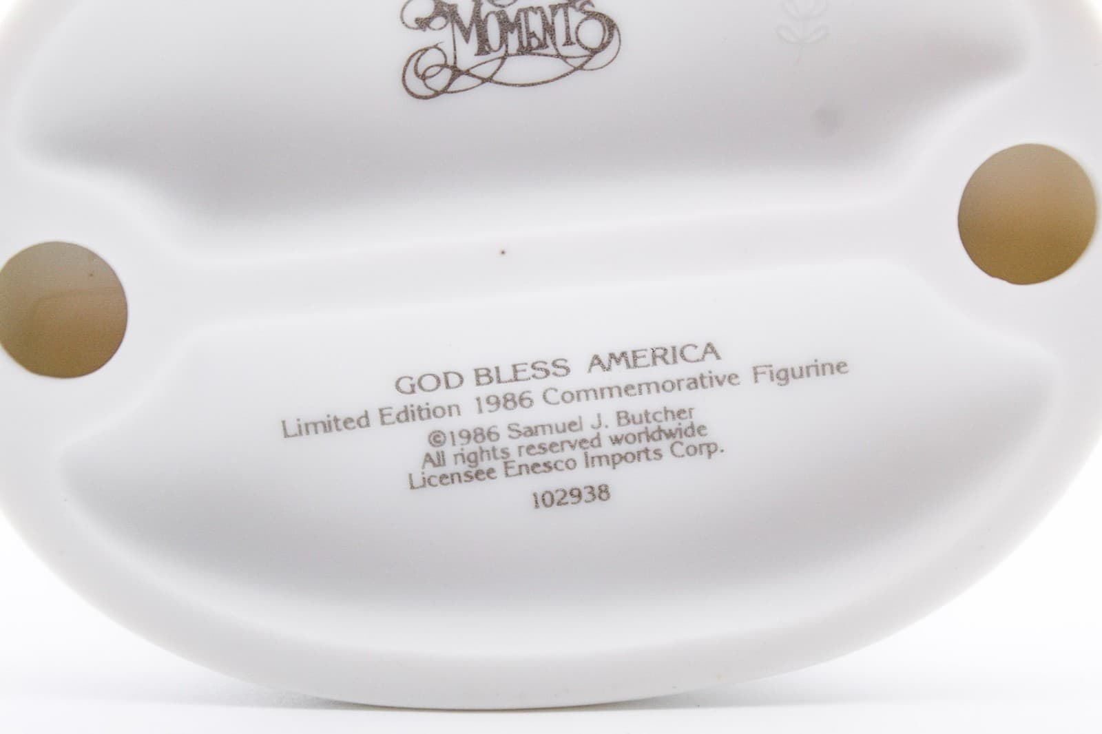Precious Moments God Bless America Enesco Porcelain Figurine 1986 - Thumbnail 3