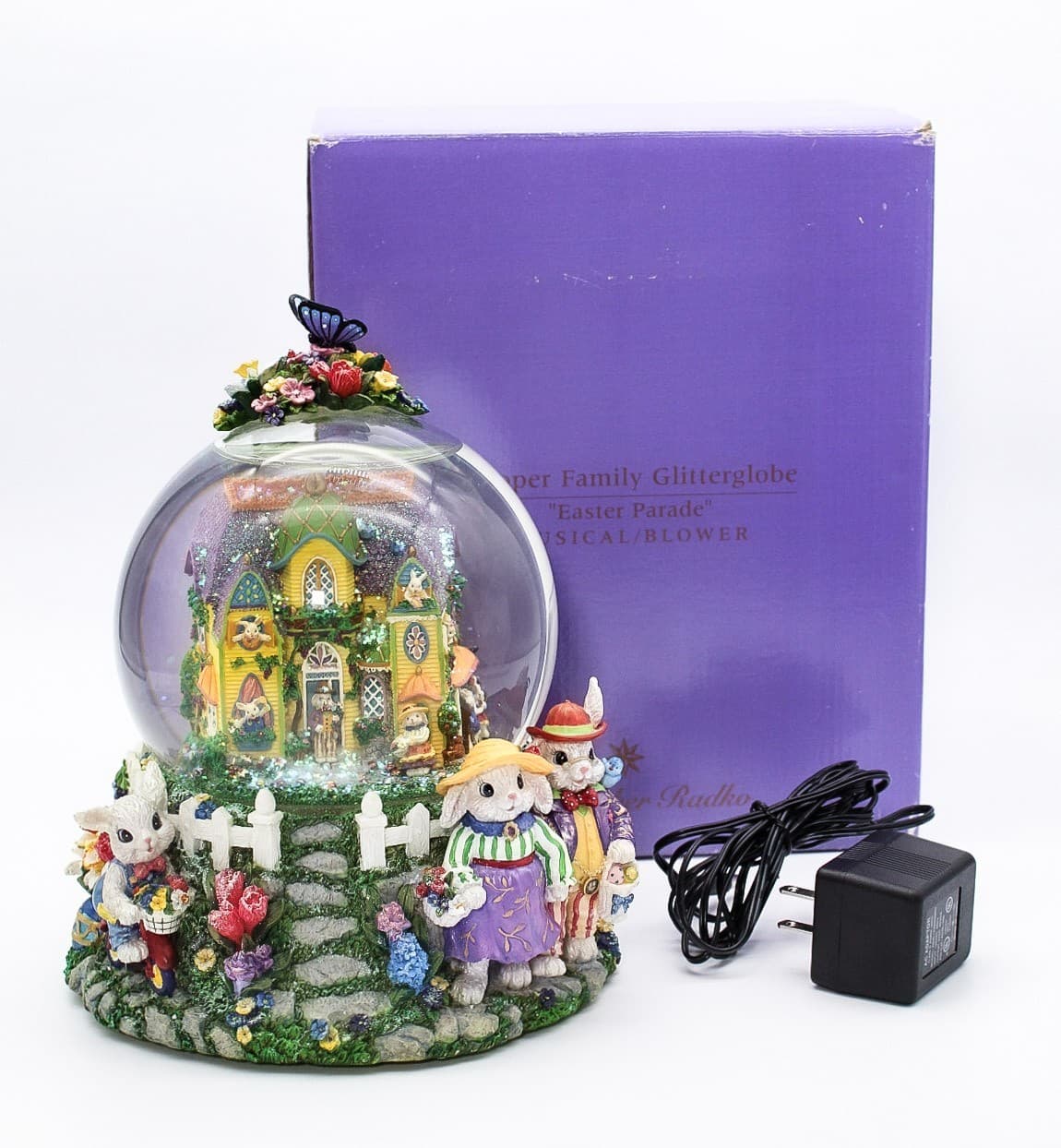 Christopher Radko Dapper Family Glitterglobe Easter Parade Music Blower In Box - Thumbnail 2