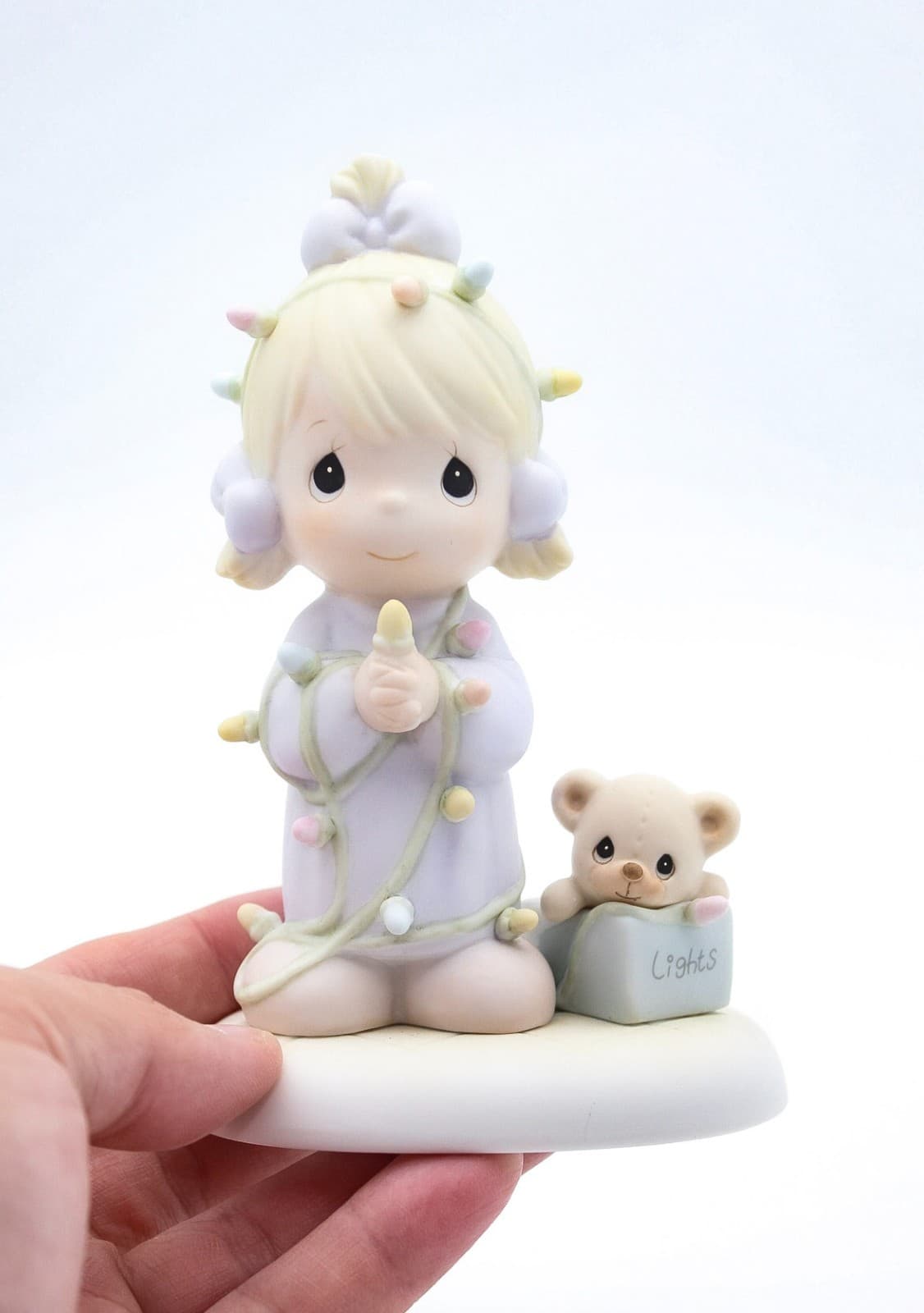 Precious Moments May Your Christmas Be Delightful Enesco Porcelain Figurine 1997 - Thumbnail 2
