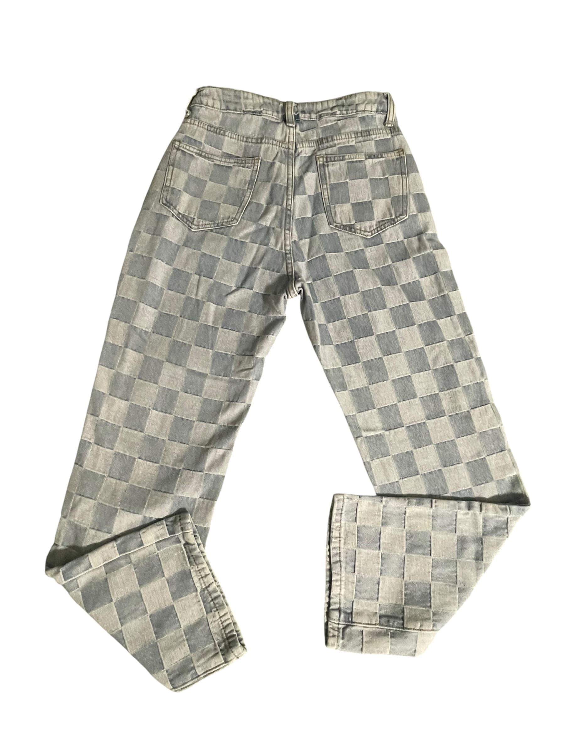 Pink Lily Women’s Checkered Pattern Jeans - Thumbnail 3