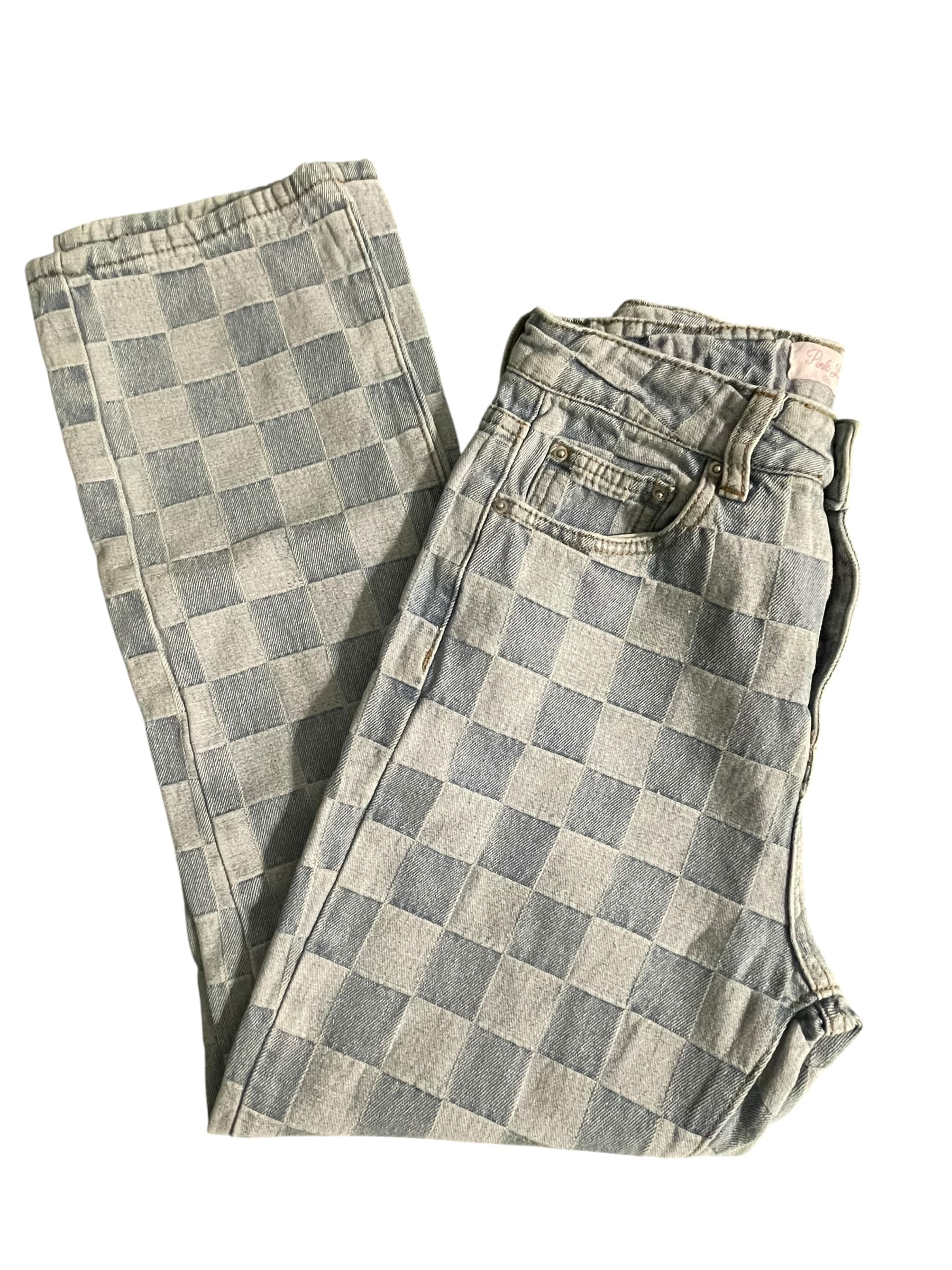 Pink Lily Women’s Checkered Pattern Jeans - Thumbnail 5