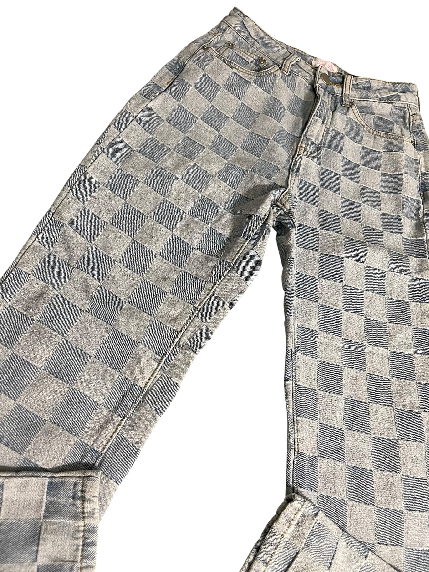 Pink Lily Women’s Checkered Pattern Jeans - Thumbnail 2