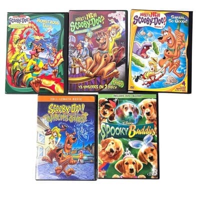 Lot of 4 Scooby Doo DVDs + Spooky Buddies