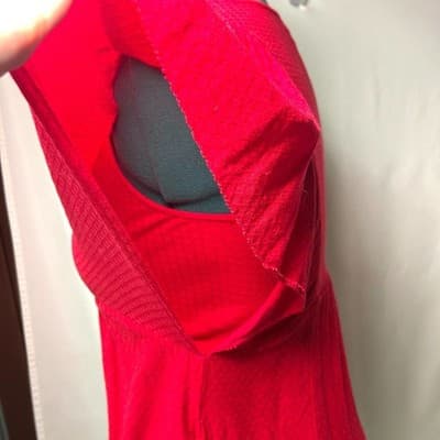 Knox Rose red flutter-sleeve V-neck Y2K Babydoll Strawberry dress XS - Thumbnail 6