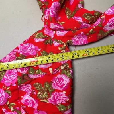 Zara floral long-sleeve crop top sweetheart neckline Coquette Small - Thumbnail 7