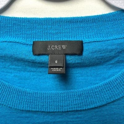 J.Crew blue 100% Merino Wool lightweight sweater S - Thumbnail 3