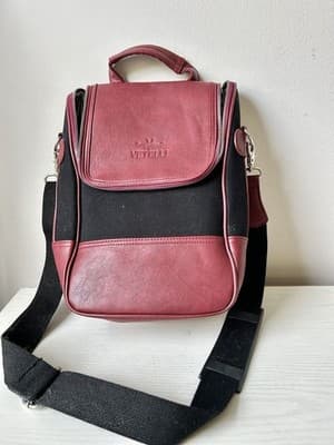 Vetelli Italian Leather Wine Tote Adjustable Removable Straps