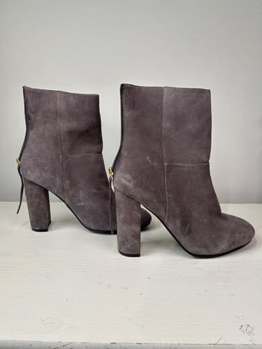Seychelles Gray Boots with Chunky Heel and Rounded Toe Size 8 - Thumbnail 5