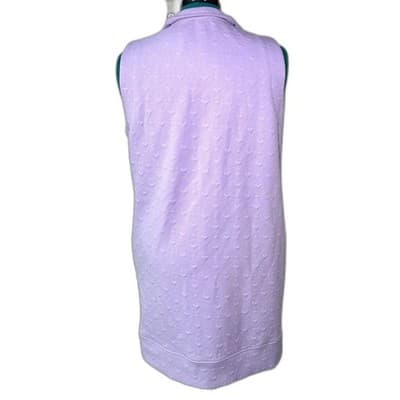 Umgee Heart Knit Jacquard Sleeveless Half-Zip Mini Dress Small - Thumbnail 3