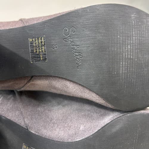 Seychelles Gray Boots with Chunky Heel and Rounded Toe Size 8 - Thumbnail 8