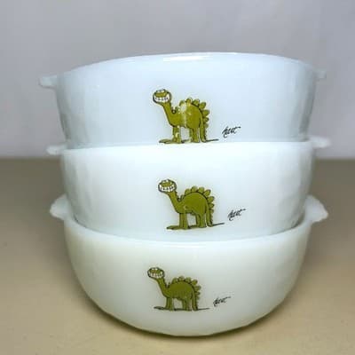 Set of 3 vintage Anchor Hocking Fire-King BC Comics Johnny Hart bowls + Grog mug - Thumbnail 5