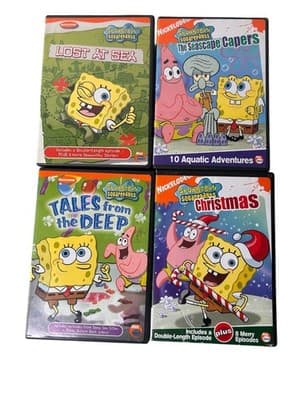 Set of 4 Nickelodeon Spongebob Squarepants DVDs
