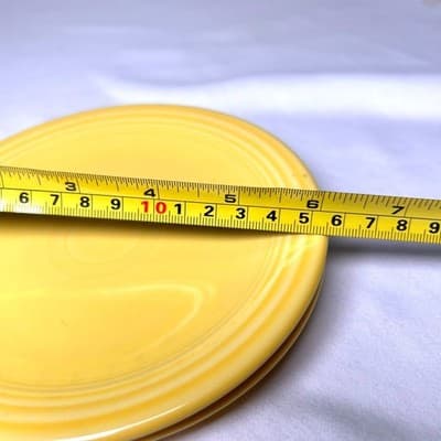 Pair Homer Laughlin Fiesta 6" sunflower yellow plates - Thumbnail 5