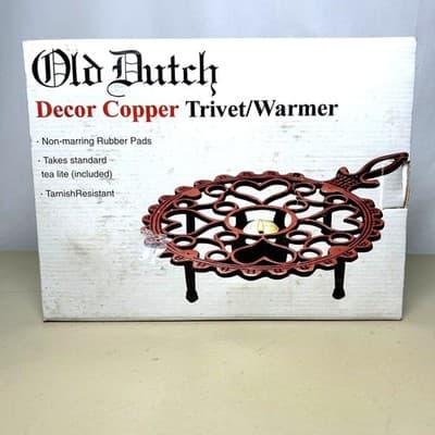 Old Dutch Decor Copper Trivet Warmer in Box - Thumbnail 2