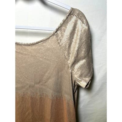 Free People Drenched in Sequins ombré metallic plunge back mini dress - Thumbnail 6