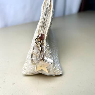 Christian Dior Holiday 2024 Limited Edition Cosmetic Pouch Gold Charm - Thumbnail 5