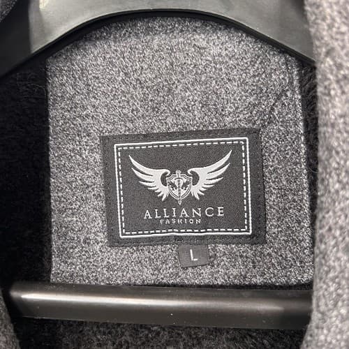 Alliance Fashion Men’s Double Breasted Coat Large - Thumbnail 6