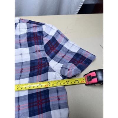 Equipment Riley 100% Silk Plaid Top Round Hem XS Preppy Academia - Thumbnail 6
