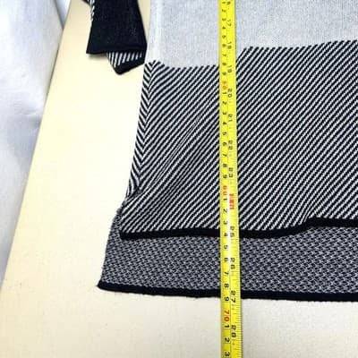 Calvin Klein black, white, and gray cowl neck pullover sweater Medium - Thumbnail 7