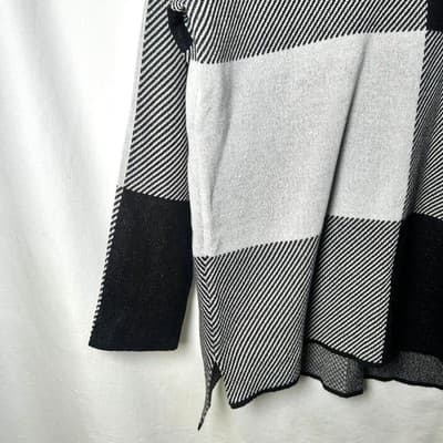 Calvin Klein black, white, and gray cowl neck pullover sweater Medium - Thumbnail 5