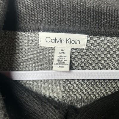Calvin Klein black, white, and gray cowl neck pullover sweater Medium - Thumbnail 3