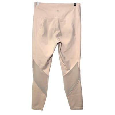 Athleta Eclipse 7/8 Tight in Ballerina Pale Pink Mesh Panel High Rise Medium - Thumbnail 5
