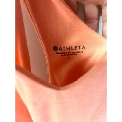 Athleta Essence Cross Back Peach Tank Top Large - Thumbnail 5