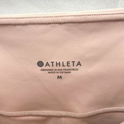 Athleta Eclipse 7/8 Tight in Ballerina Pale Pink Mesh Panel High Rise Medium - Thumbnail 2