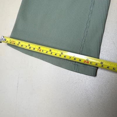 Athleta Green Elation Rib Crop Flare Pants Large - Thumbnail 9