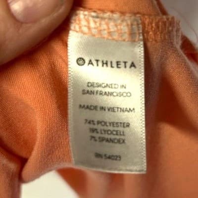 Athleta Essence Cross Back Peach Tank Top Large - Thumbnail 6