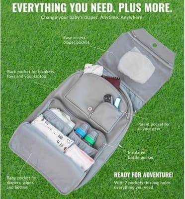 OTG Baby Diaper Changing Bag - Thumbnail 8