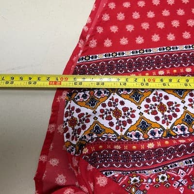 West Kei Talina red and white tie-front boho floral print blouse M - Thumbnail 8