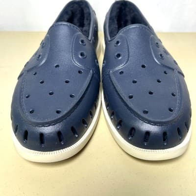 Sperry Men's Navy Blue Faux Fur Lined Top Siders Size 11 - Thumbnail 2