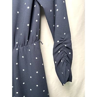 1. State navy polka dot tiered faux wrap dress XS - Thumbnail 4