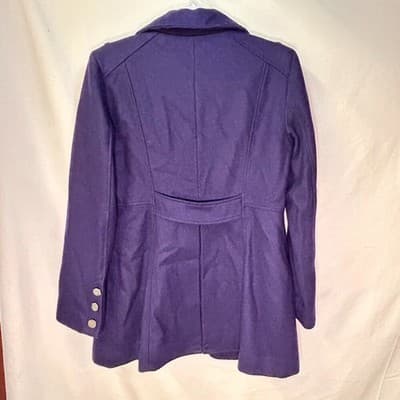 Guess double-breasted midi-length trench peacoat style wool blend coat M - Thumbnail 8