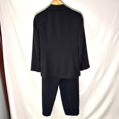 Yansi Fugel Black Polyester Pant Suit Size 8 Jacket Size 6 Pant - Thumbnail 4