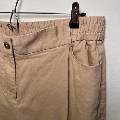 Calvin Klein Linen Blend Utility Jacket & Stretch Waist Pants Size L Safari - Thumbnail 8