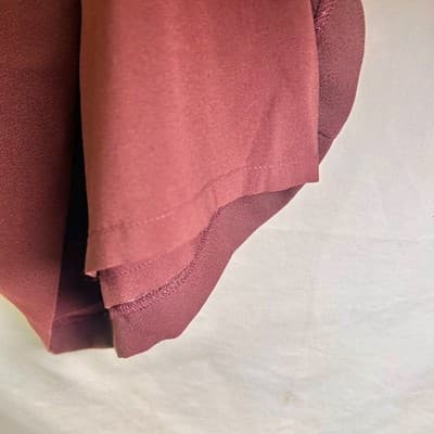 Ann Taylor Maroon Bell Sleeve Shift Dress Size 12 - Thumbnail 7