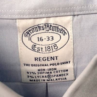 Brooks Brothers Regent Light Blue Button-Up Long Sleeve Shirt size 16-33 - Thumbnail 2
