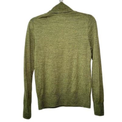 J.Crew Mercantile Olive Green Wool Blend Turtleneck Medium - Thumbnail 2