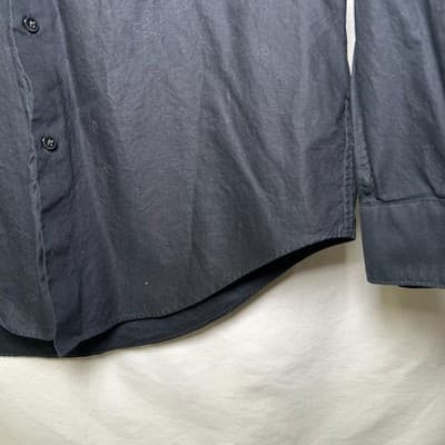 DKNY classic black long-sleeve button-down dress shirt Large - Thumbnail 4