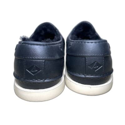 Men's Black Sperry Faux Fur Lined Top Siders Size 11 - Thumbnail 4