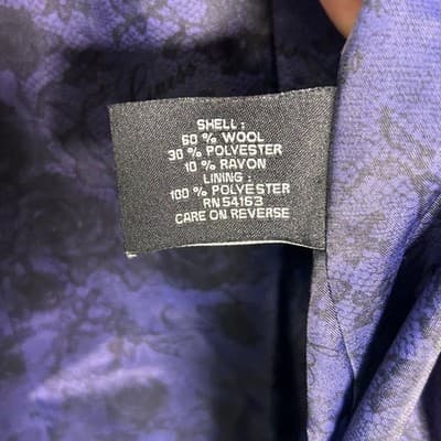 Guess double-breasted midi-length trench peacoat style wool blend coat M - Thumbnail 6
