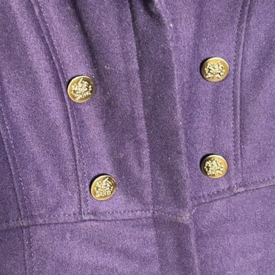 Guess double-breasted midi-length trench peacoat style wool blend coat M - Thumbnail 4